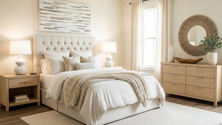 ivory and wood bedroom ideas