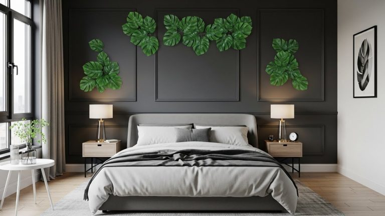 Artificial Leaves Decor Bedroom Ideas